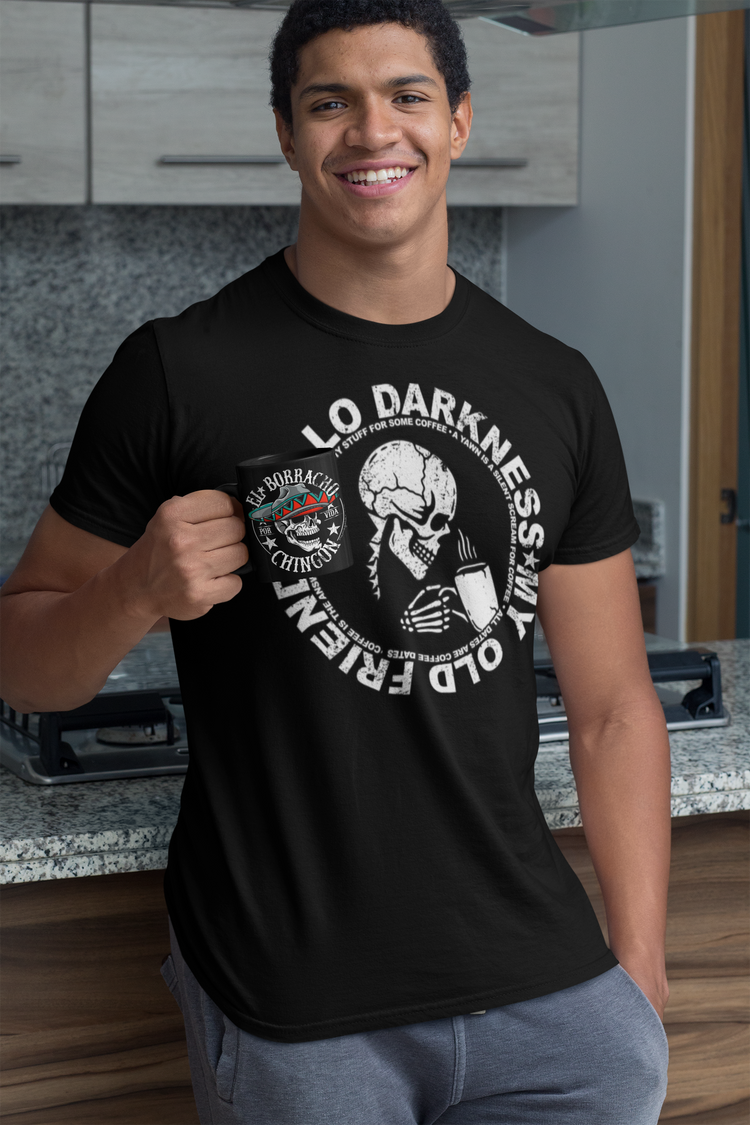 Hello Darkness My Old Friend Coffee Skull T-Shirt