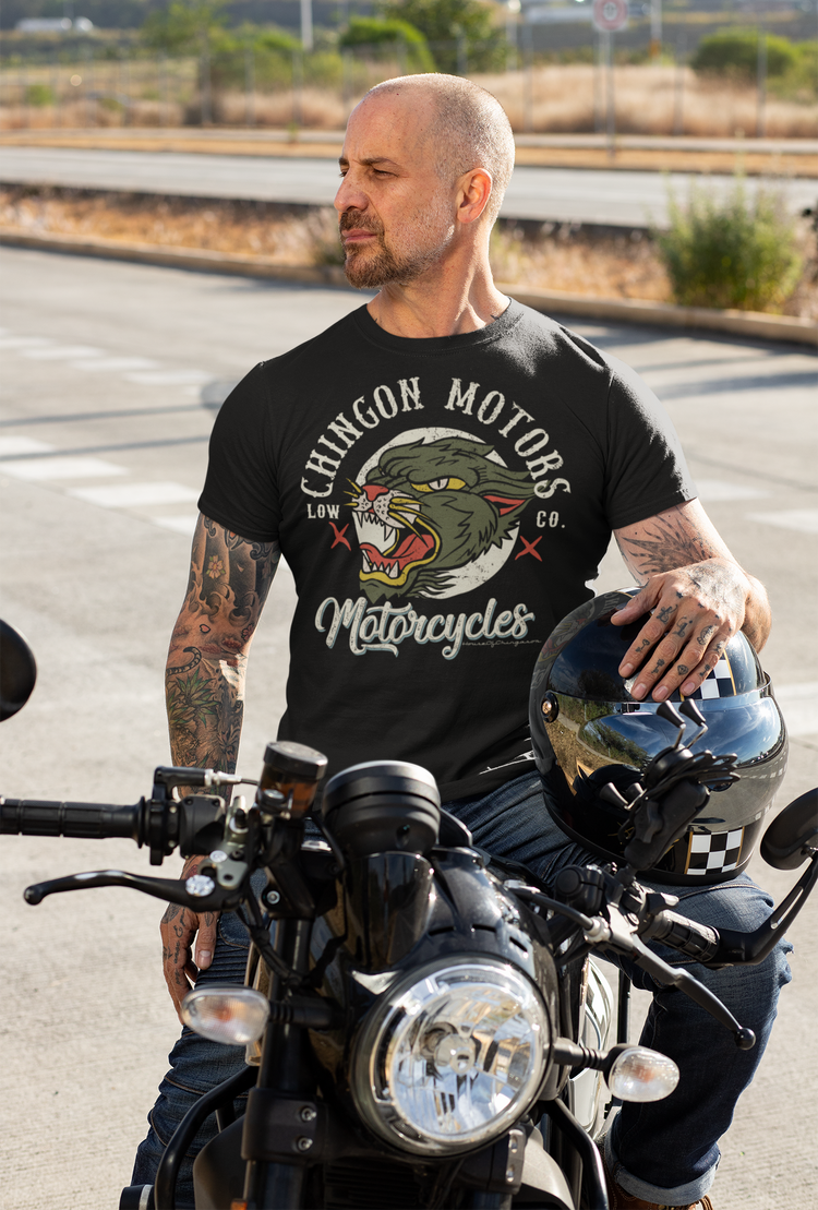 Chingon Motorcycles Grease Monkey T-Shirt (Front Print)