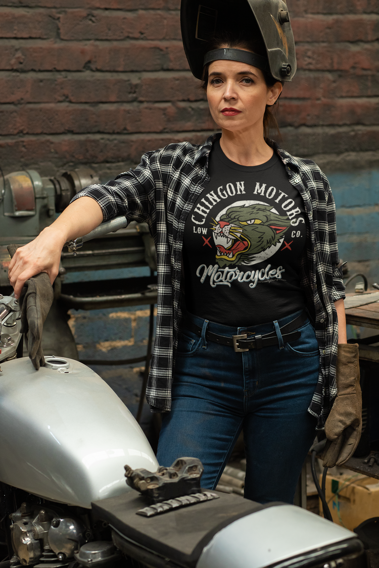 Chingon Motorcycles Grease Monkey T-Shirt (Front Print)