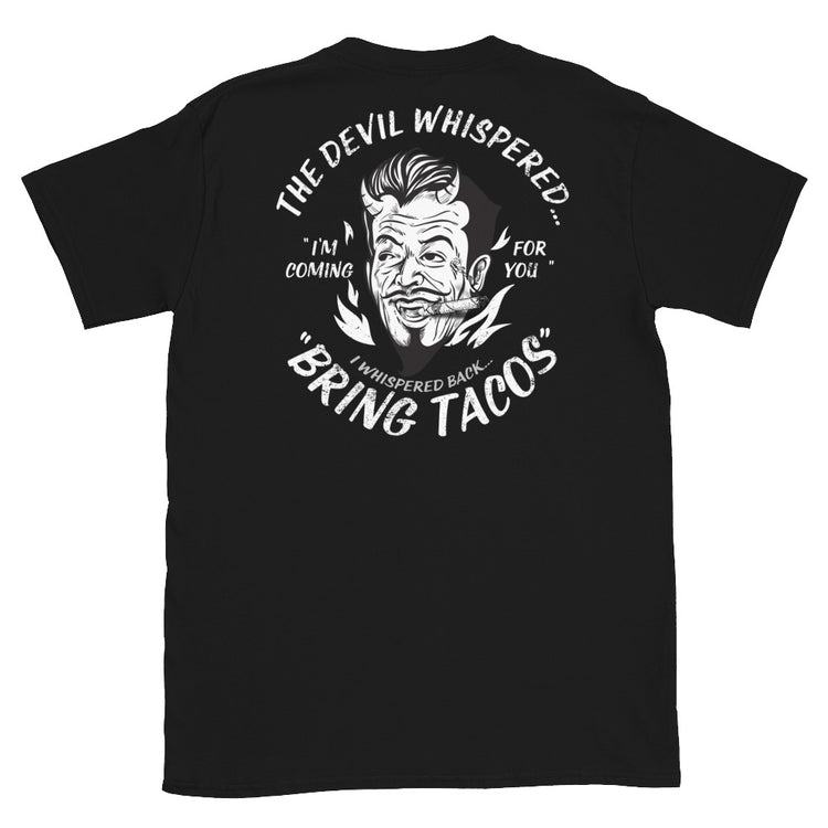 The Devil Whispered Vintage Greaser T-Shirt (Front And Back)