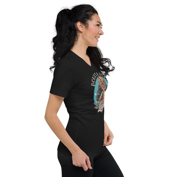Premium Unisex Bonita Pero Loca Old School V-Neck