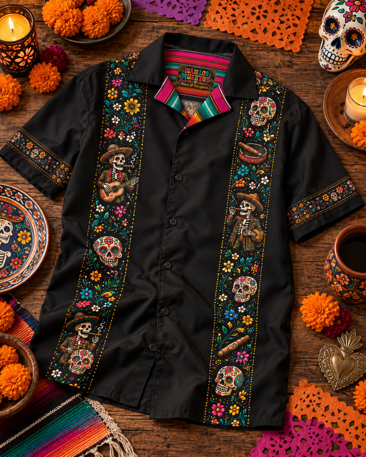 Mariachi de los Muertos Guayabera (Noche Calavera)