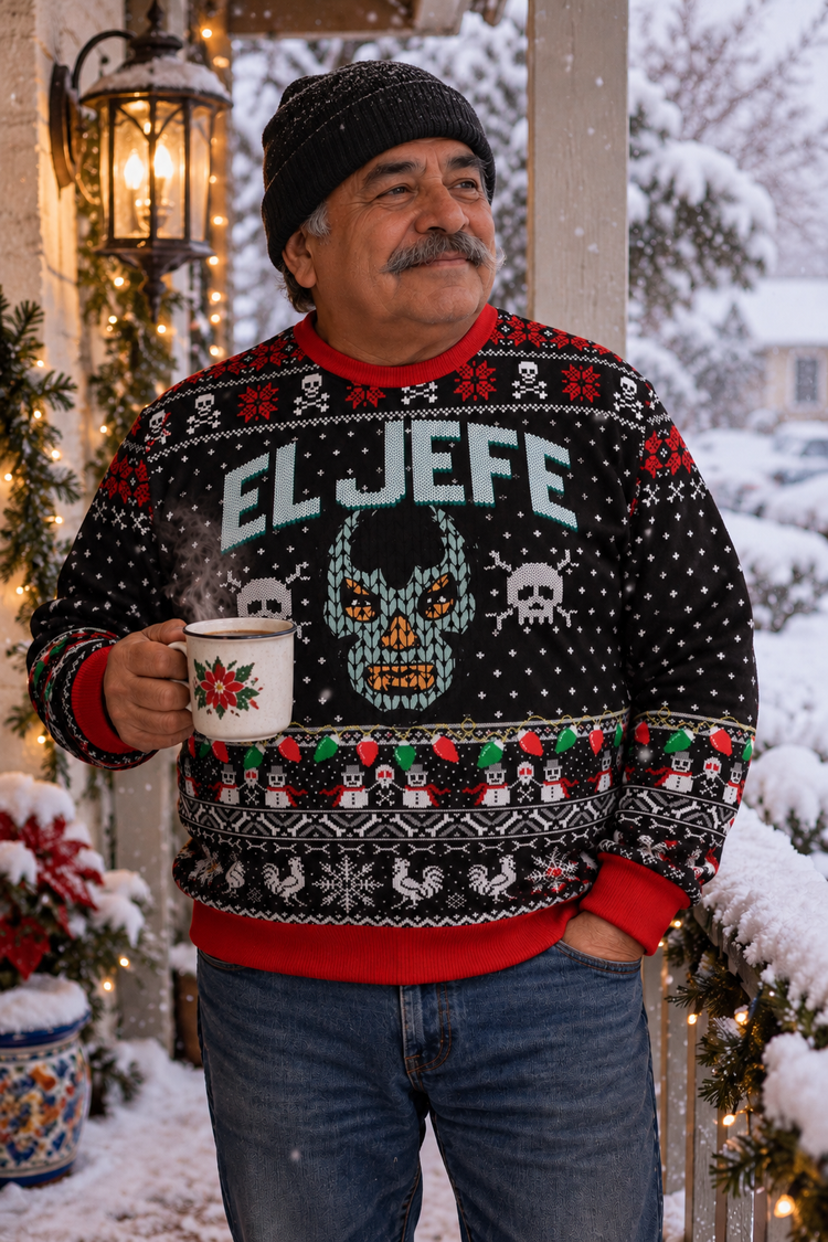 EL JEFE Navidad Sweatshirt - Fleece-lined