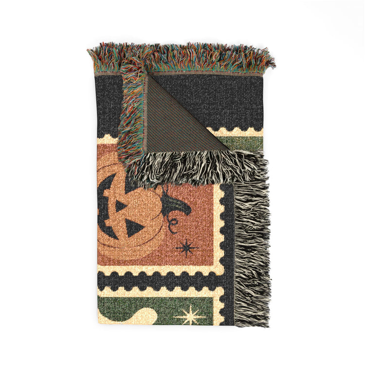 Halloween Patchwork Woven Blanket 52" × 37"