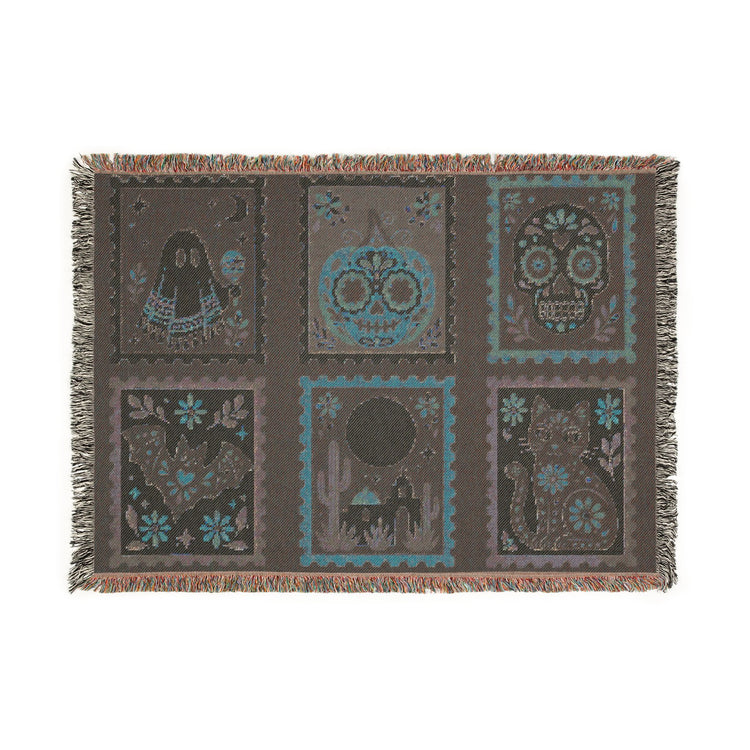 Espooky Stamp Woven Throw