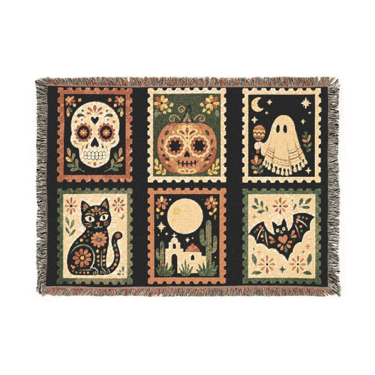 Espooky Stamp Woven Throw