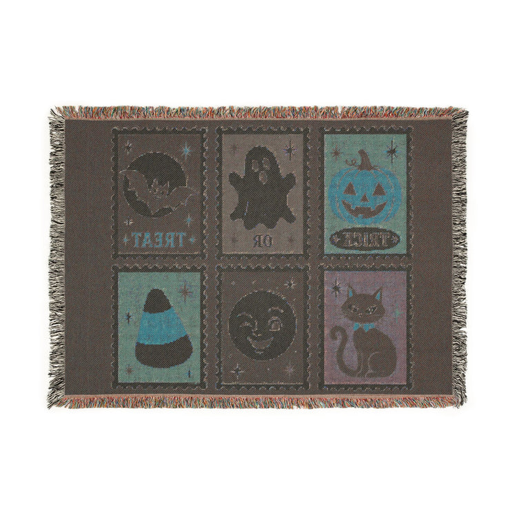 Halloween Patchwork Woven Blanket 52" × 37"