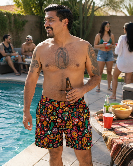 Pura Vida Sugar Skull Trunks