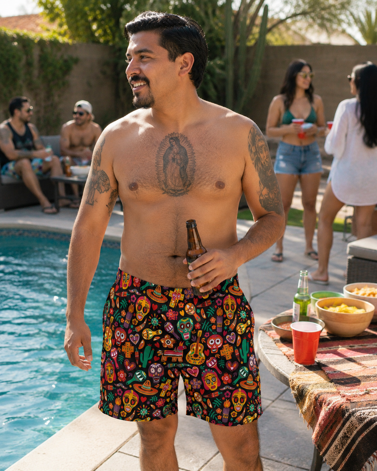 Pura Vida Sugar Skull Trunks