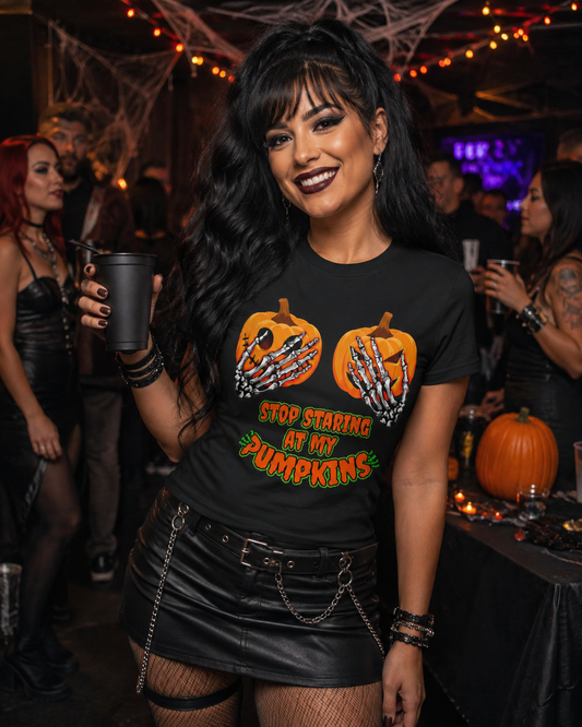 Stop Staring At My Pumpkins T-Shirt