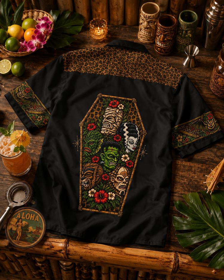 Monster Safari Vintage Button Up