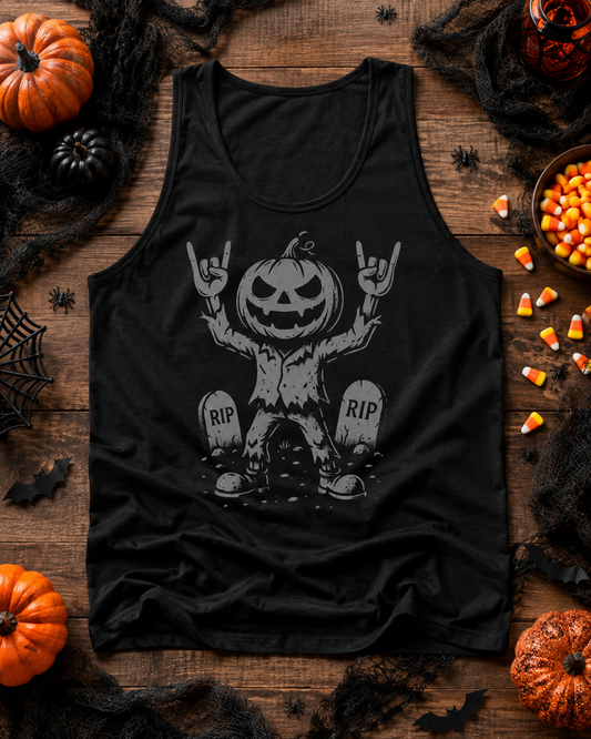 El Rocker Pumpkin King tank top