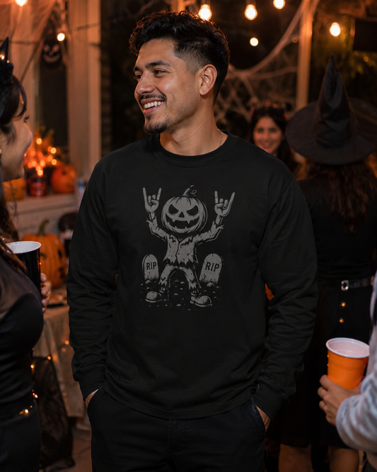 El Rocker Pumpkin King Long Sleeve Shirt