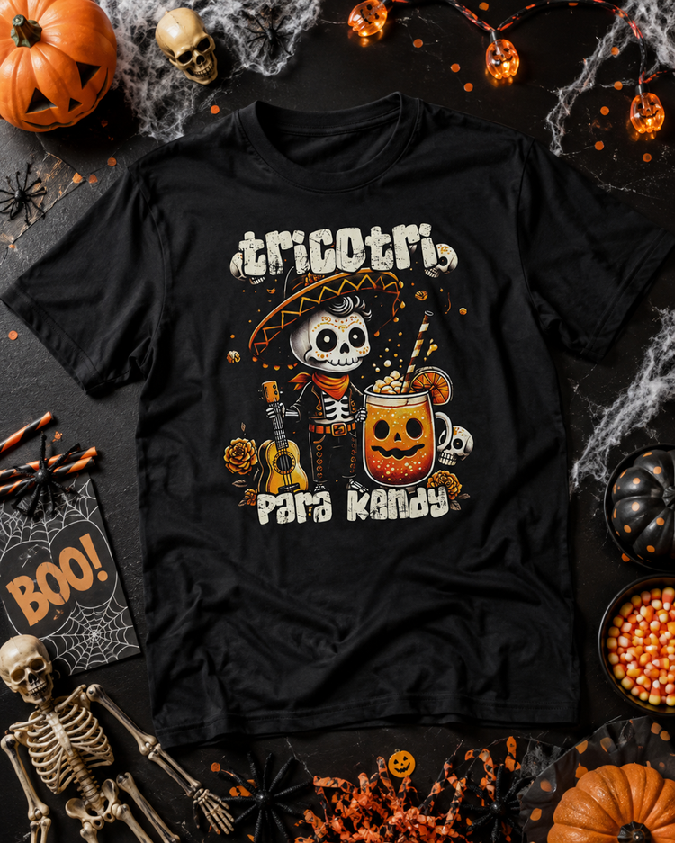 Tricotri Para Kendy Mexicano Halloween T-Shirt