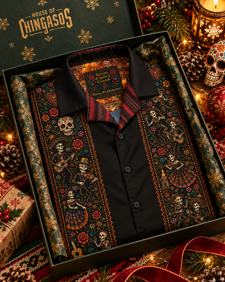 Dia De Los Muertos Guayabera