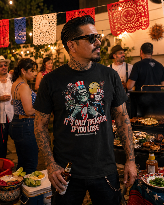 Franky It's Only treason If You Lose 4th Of July T-Shirt