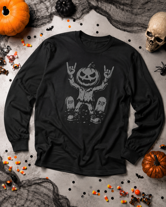 El Rocker Pumpkin King Long Sleeve Shirt