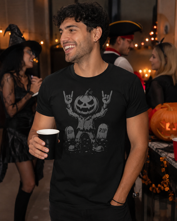 El Rocker Pumpkin King Old School T-Shirt