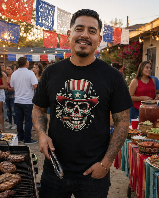 American Made Mexican Parts 4th Of July T-Shirt