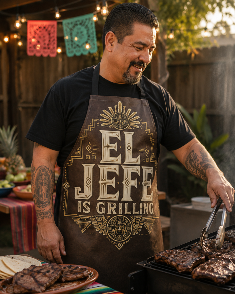 El Jefe Aztec Asada Apron