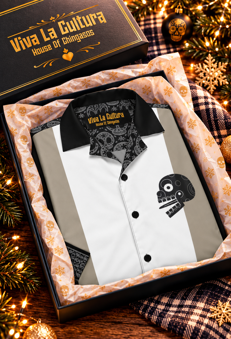 Miquiztli Button Up Guayabera Shirt