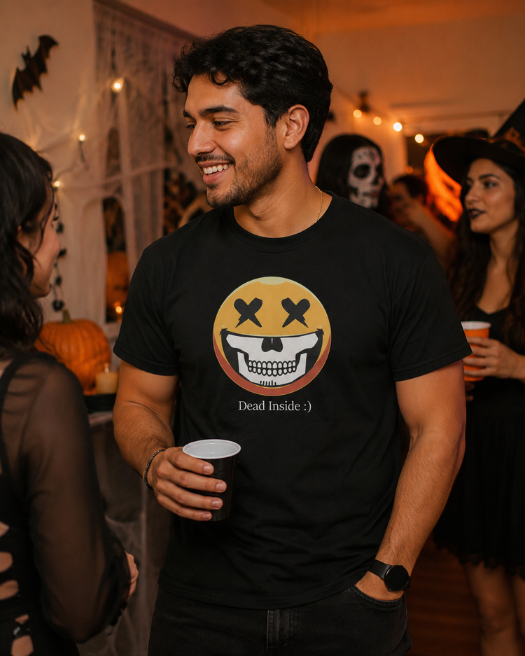 Dead Inside Happy Skull T-Shirt