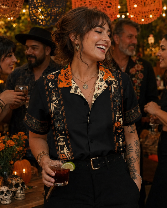 Bad Witches Club Vintage Button Up