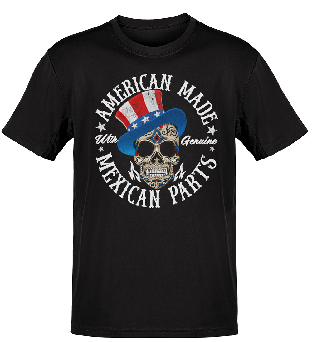 Made In America With Mexican Parts T-Shirt – House Of Chingasos