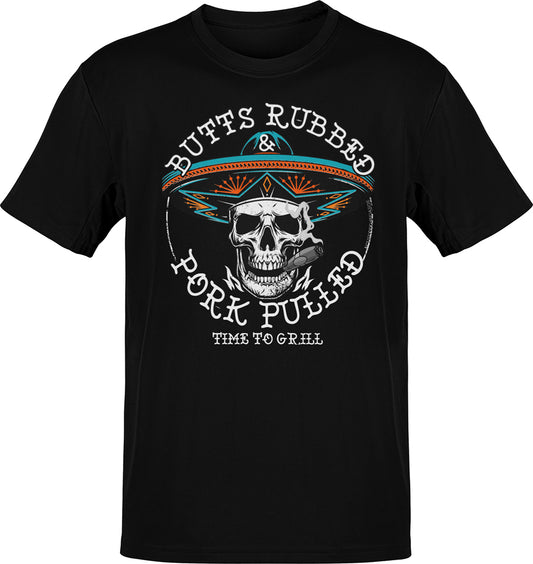 Butts Rubbed & Pork Pulled OG BBQ Grilling Tee