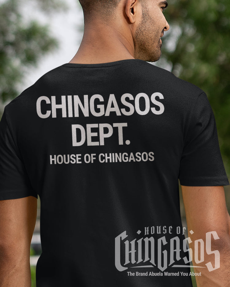 Chingasos Dept. Mexicano Security T-Shirt ( Front And Back Print )