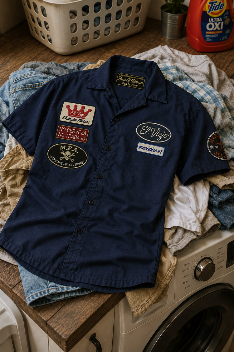El Viejo Mechanic's Shirt ( Faux Embroidered )
