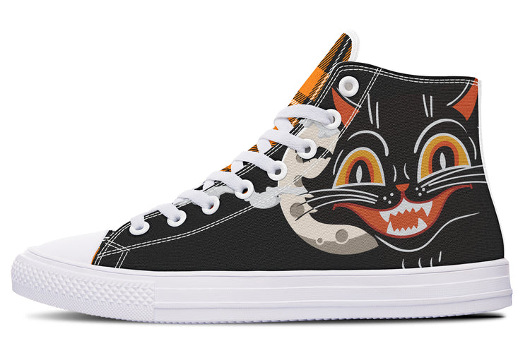 Black Kitty High Tops ( Black or White Sole )