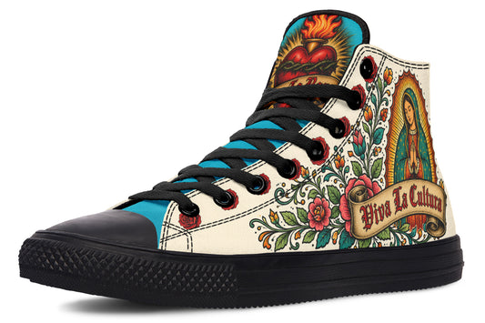 Viva La Cultura Vircencita Crema ( Black or White Sole )