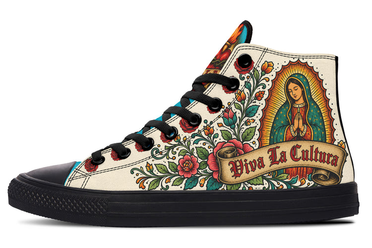 Viva La Raza Virgencita High Top ( Crema )