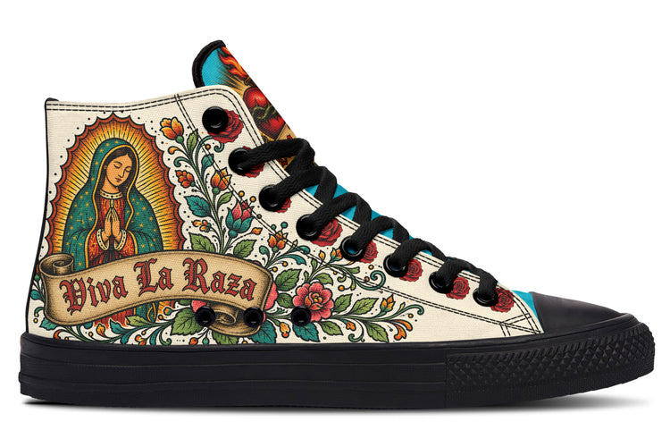 Viva La Raza Virgencita High Top ( Crema )