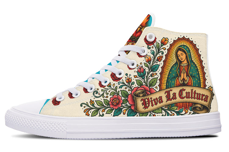 Viva La Raza Virgencita High Top ( Crema )