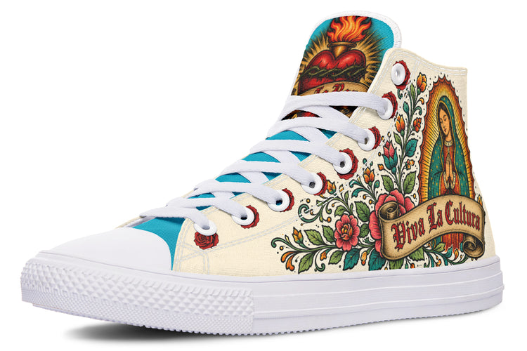 Viva La Raza Virgencita High Top ( Crema )