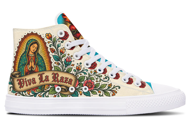 Viva La Raza Virgencita High Top ( Crema )