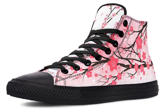 Cherry Blossom High Tops ( Black or White Sole )