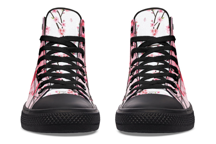 Cherry Blossom High Tops ( Black or White Sole )