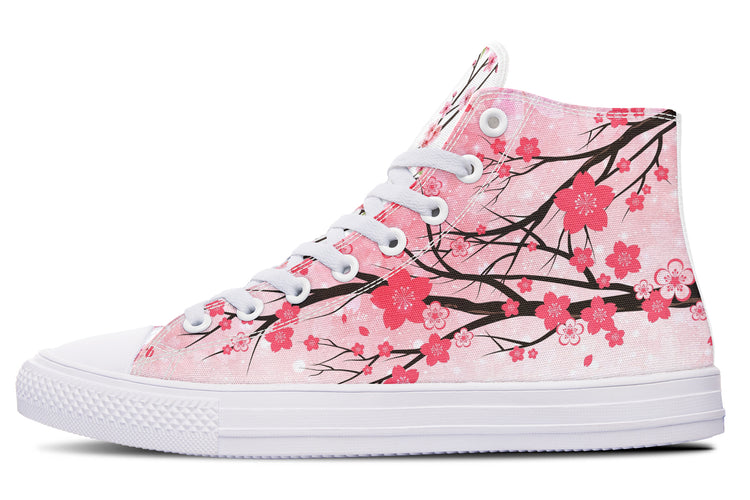 Cherry Blossom High Tops ( Black or White Sole )