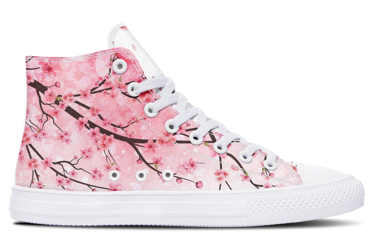 Cherry Blossom High Tops ( Black or White Sole )