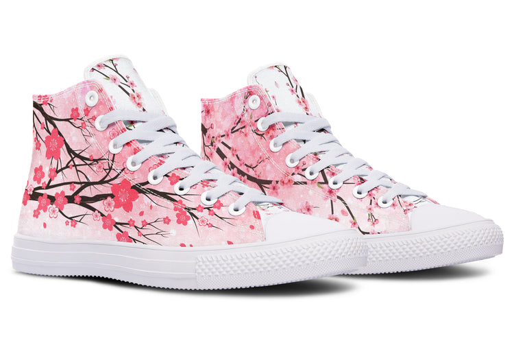 Cherry Blossom High Tops ( Black or White Sole )