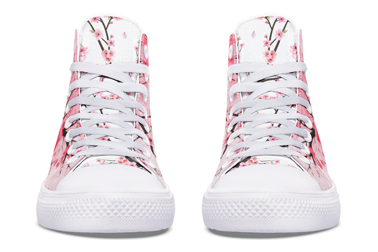 Cherry Blossom High Tops ( Black or White Sole )