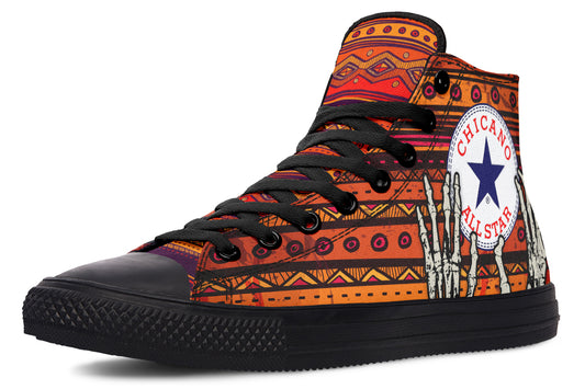 Chicano All Star Mayan High Tops ( Black or White Sole )
