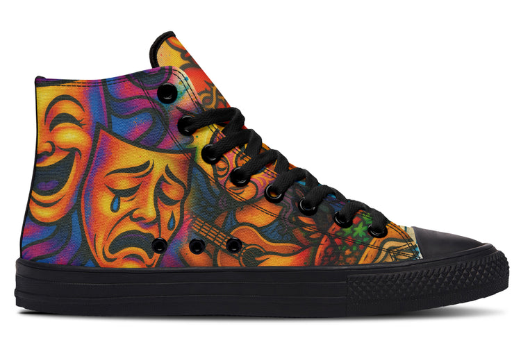 Cultura Art De La Calle High Tops ( Black or White Sole )