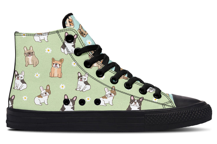 Frenchie High Tops ( Black or White Sole )