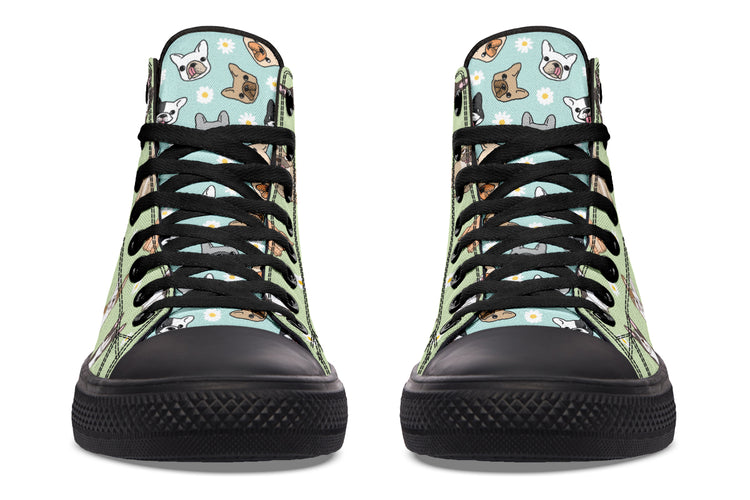 Frenchie High Tops ( Black or White Sole )