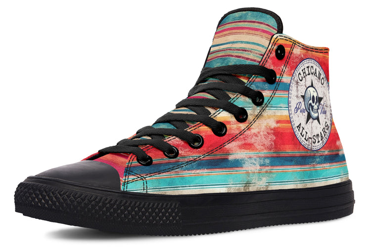 Grunge Sunset Serape High Tops ( Black or White Sole )