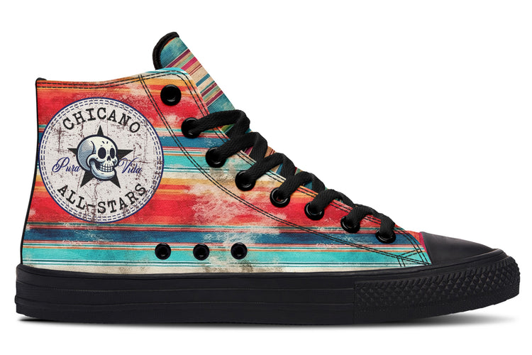 Grunge Sunset Serape High Tops ( Black or White Sole )